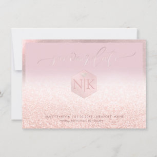 PixDezines Blush Flesh Pink Glitzer Rette unser Da Save The Date