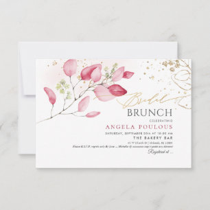 PixDezines Blush Gum Eucalyptus Bridal Brunch Einladung