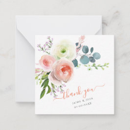 PixDezines Blush Pink Aquarellpeonies Note Card Mitteilungskarte