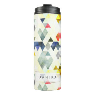 PixDezines Boho Aquarell geometrisch/Dreiecke Thermosbecher