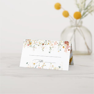 PixDezines Boho Fall Garden Blume Monogram Place Platzkarte