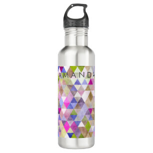 PixDezines Boho geometrisch/Dreieck-Muster Trinkflasche