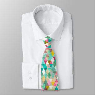 PixDezines Boho Geometrisch/verstellbare Dreiecke Krawatte