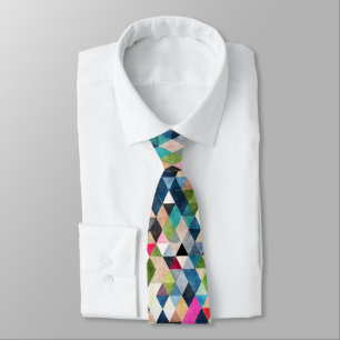 PixDezines Boho Geometrisch/verstellbare Dreiecke Krawatte