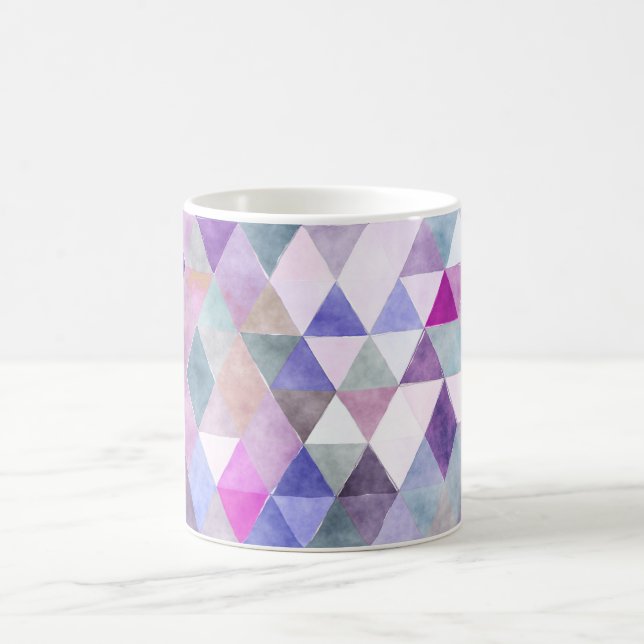 PixDezines Boho Geometrische/verstellbare Dreiecke Kaffeetasse (Mittel)