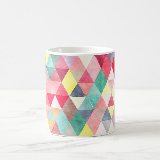 PixDezines Boho Geometrische/verstellbare Dreiecke Tasse (Mittel)
