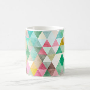 PixDezines Boho Geometrische/verstellbare Dreiecke Tasse