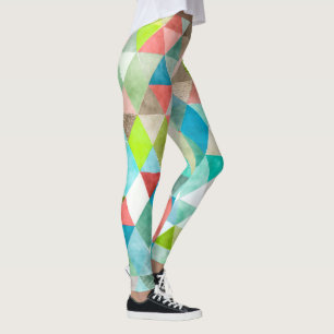 PixDezines Boho Wasserfarbe Geometrisch/Dreiecke Leggings