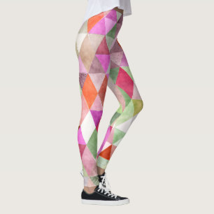 PixDezines Boho Wasserfarben Geometric/Dreiecke Leggings