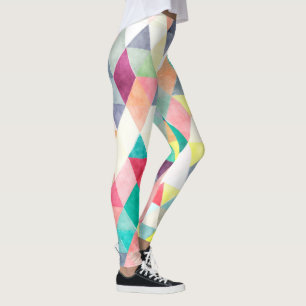 PixDezines Boho Wasserfarben Geometric/Dreiecke Leggings