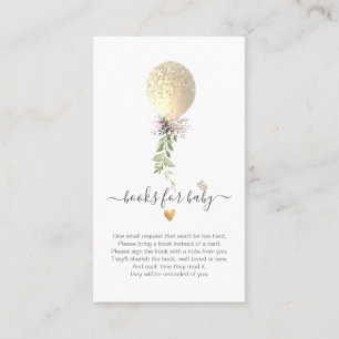 PixDezines Book Request Gold Glitzer Ballon Encls Platzkarte