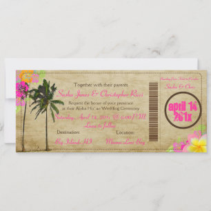 PixDezines Bordkarte/vintage twin palms Einladung