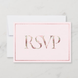 PixDezines Botanical RSVP DIY HintergrundPINK+SLAT Karte