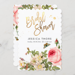 PixDezines Brautparty Rose Garten/DIY Background Einladung