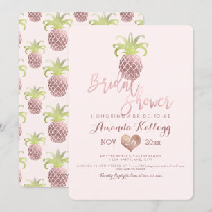 PixDezines Brautparty/Rose Gold/Ananas Einladung