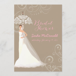 PixDezines Brautparty/Spitzenschirm/DIY-Beck Einladung