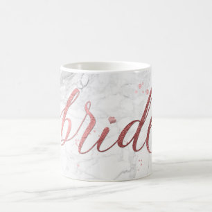 PixDezines Bride/Imitats Rose Gold/Modernes Skript Tasse
