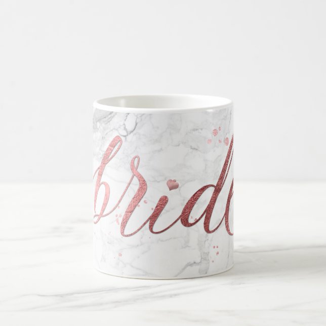 PixDezines Bride/Imitats Rose Gold/Modernes Skript Tasse (Mittel)