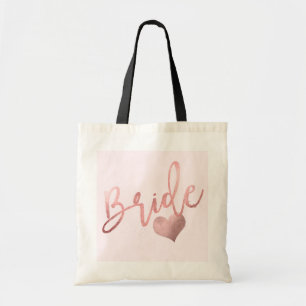 PixDezines Bride/Imitats Rose Gold Script Tragetasche