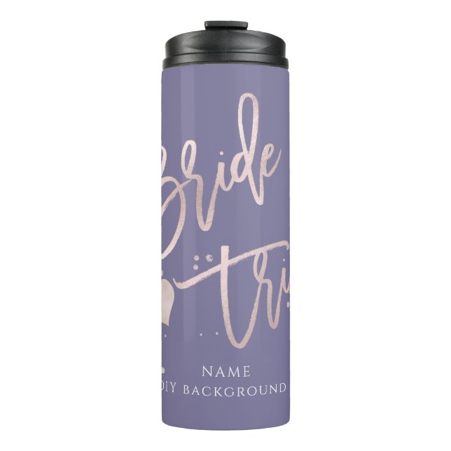 PixDezines Bride Tribe Blush Modernes Skript Thermosbecher (Vorderseite)