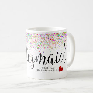 PixDezines Bridesmaid+Confetti Kaffeetasse