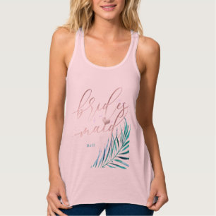 PixDezines Bridesmaid Greenery Tank Top
