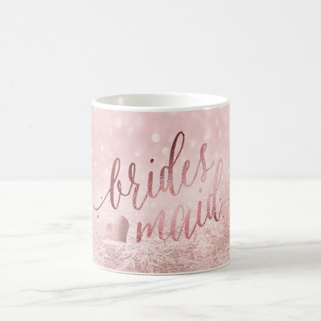 PixDezines Bridesmaid/Imitate Rose Gold/Moderne Sc Kaffeetasse (Mittel)