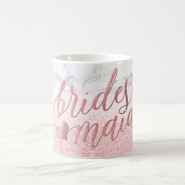 PixDezines Bridesmaid/Imitate Rose Gold/Moderne Sc Kaffeetasse (Mittel)