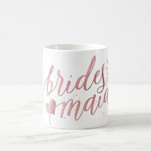 PixDezines Bridesmaid/Imitats Rose Gold/Modernes D Tasse