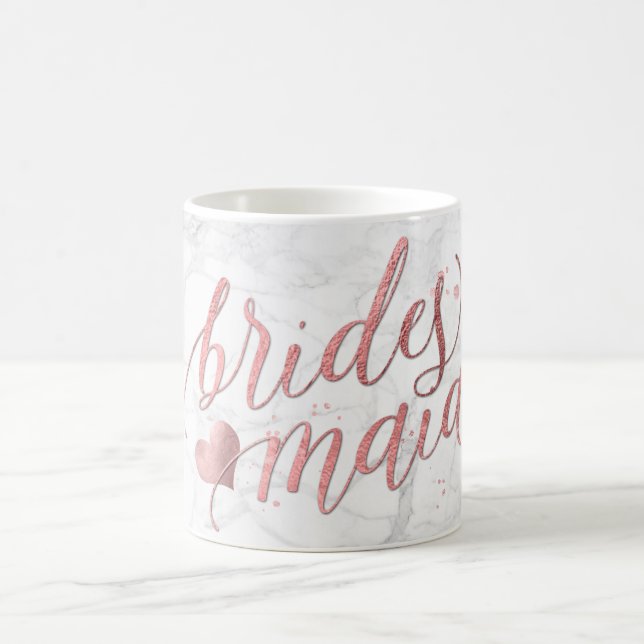 PixDezines Bridesmaid/Imitats Rose Gold/Modernes D Tasse (Mittel)