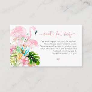 PixDezines Buchanfrage, Aquarellfarben, Flamingos Begleitkarte