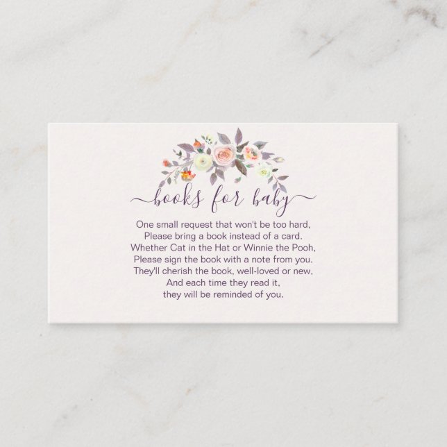 PixDezines Buchanfrage, Pastel Garden Rose Begleitkarte (Vorderseite)