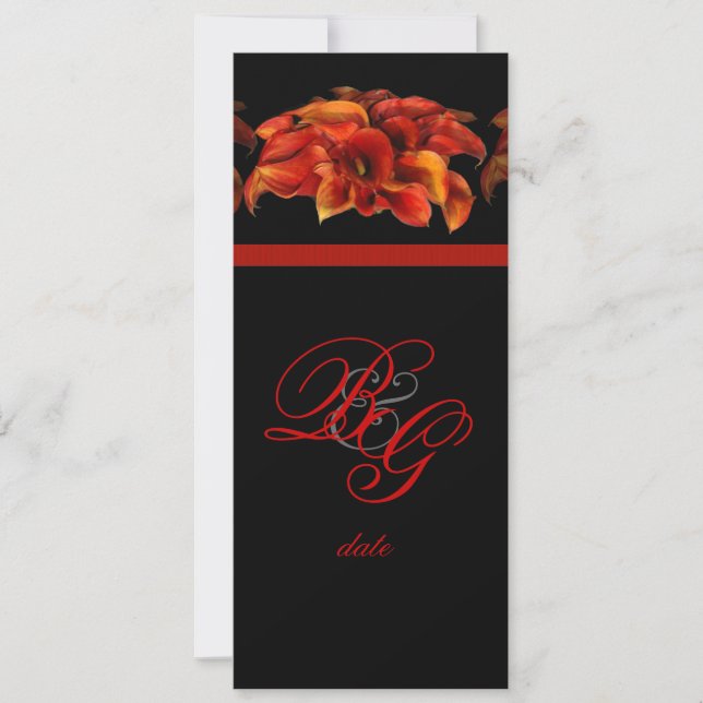 PixDezines BURNT ORANGE CALLA LILY INVITATIONEN Einladung (Vorderseite)