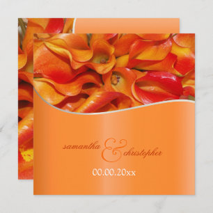 PixDezines BURNT ORANGE CALLA LILY INVITATIONEN Einladung