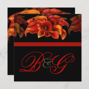 PixDezines BURNT ORANGE CALLA LILY INVITATIONEN Einladung