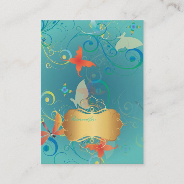 PixDezines Butterflies+Libellen, Platzkarten (Vorderseite)