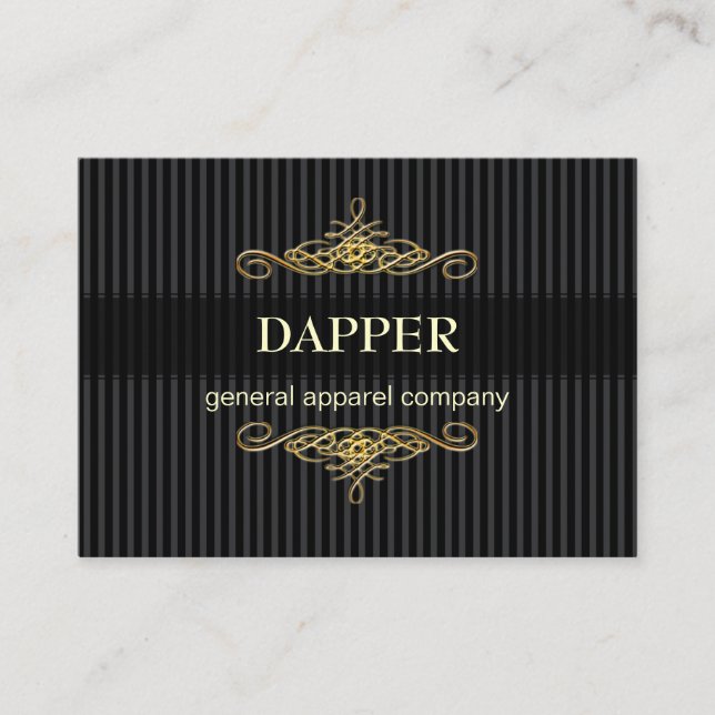 PixDezines Button mit eleganten Streifen+Rollen/Ta Visitenkarte (Vorderseite)