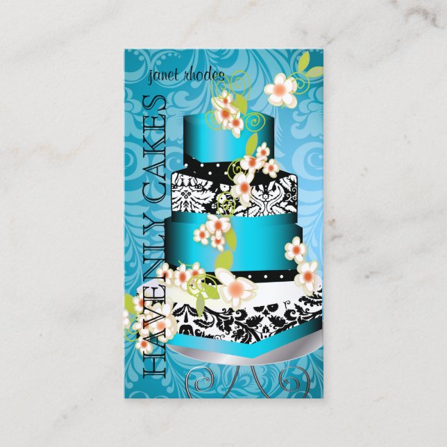 PixDezines Cake/Bäckerei/Pâtisserie, Goldbestand Visitenkarte (Vorderseite)