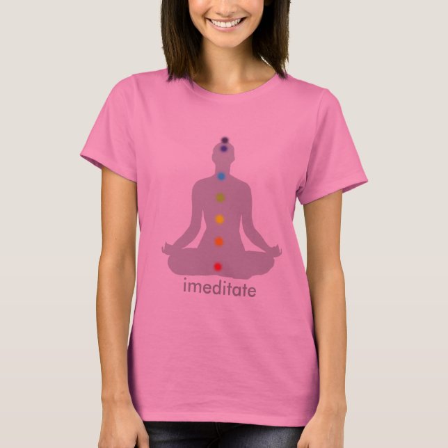 PixDezines Chakra-Meditation, benutzerdefinierbar T-Shirt (Vorderseite)