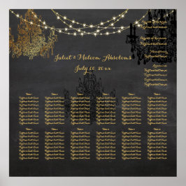 PixDezines chalkboard/chadeliers/Sitzplakette Poster