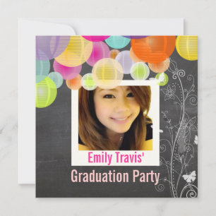 PixDezines Chalkboard, Fiesta für Party im Freien Einladung