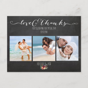 PixDezines chalkboard/Hochzeitsfeier Foto vielen D Postkarte