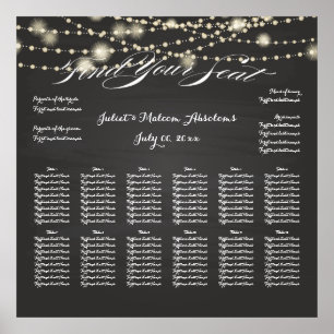 PixDezines Chalkboard/Lichter Saiten/Sitzdiagramm Poster