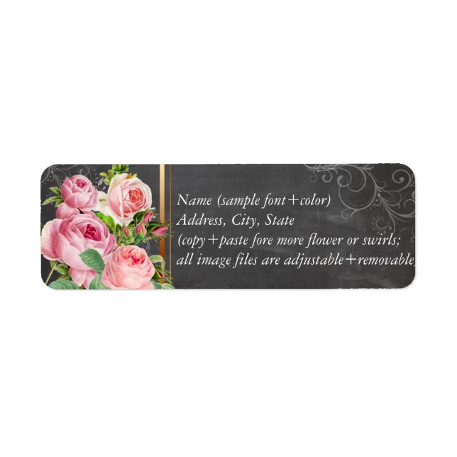 PixDezines chalkboard+Vintage Rose (Vorne)