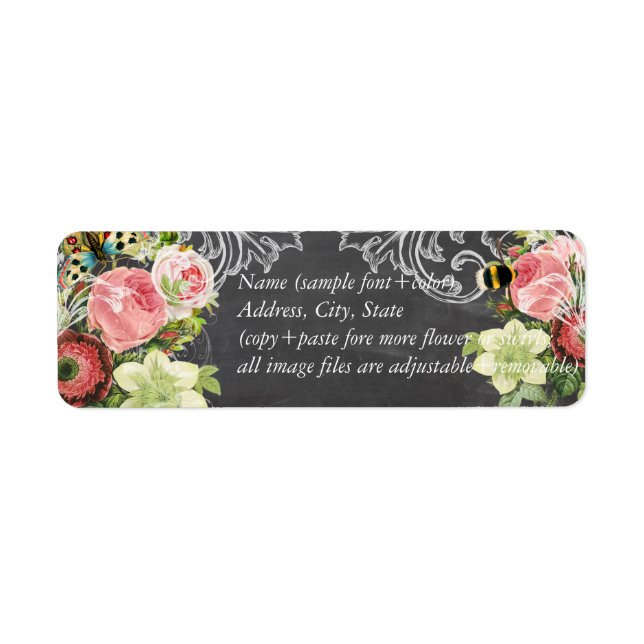 PixDezines chalkboard+Vintage Rose (Vorne)