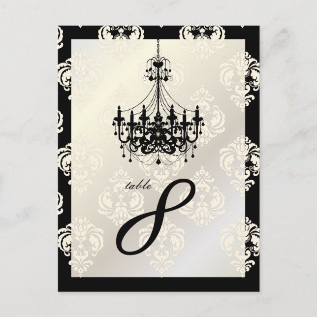 PixDezines Chandelier+Rossellini Damask Postkarte (Vorderseite)