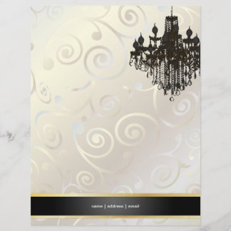 PixDezines Chandelier Wirbel/Perlweiß Flyer