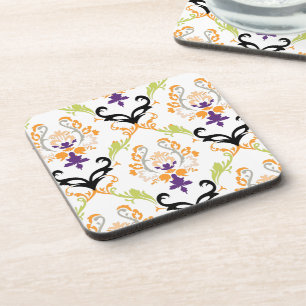 PixDezines Chantal Damask/DIY Hintergrundfarbe Getränkeuntersetzer