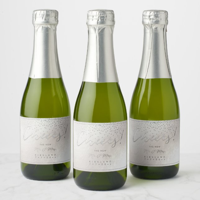 PixDezines Cheers Imitats Silver Tone Confetti (Flaschen)