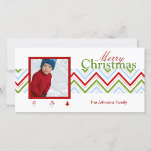 PixDezines Chevron Christmas Feiertagskarte